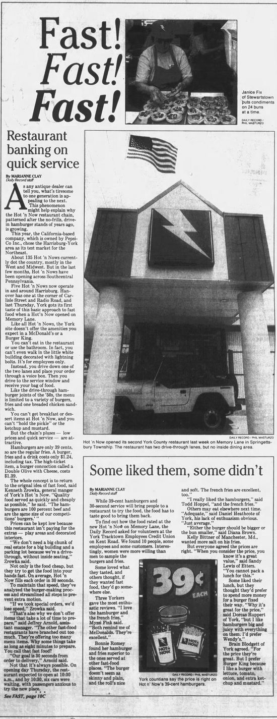 Hot n Now Hamburgers - Aug 4 1993 Article (newer photo)